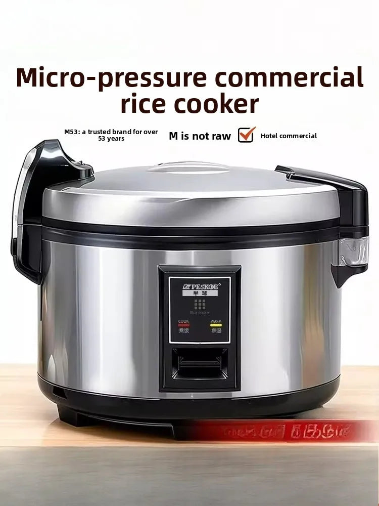 Commercial large-capacity rice cooker for large canteens (10-20-30-40 people), 10L super-large hotel/restaurant rice cooker