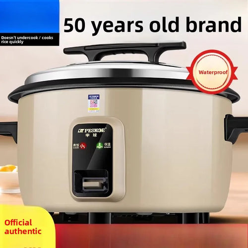 Large capacity 13L old-style rice cooker for 10-15-20 people, suitable for canteens, restaurants, and commercial use.
