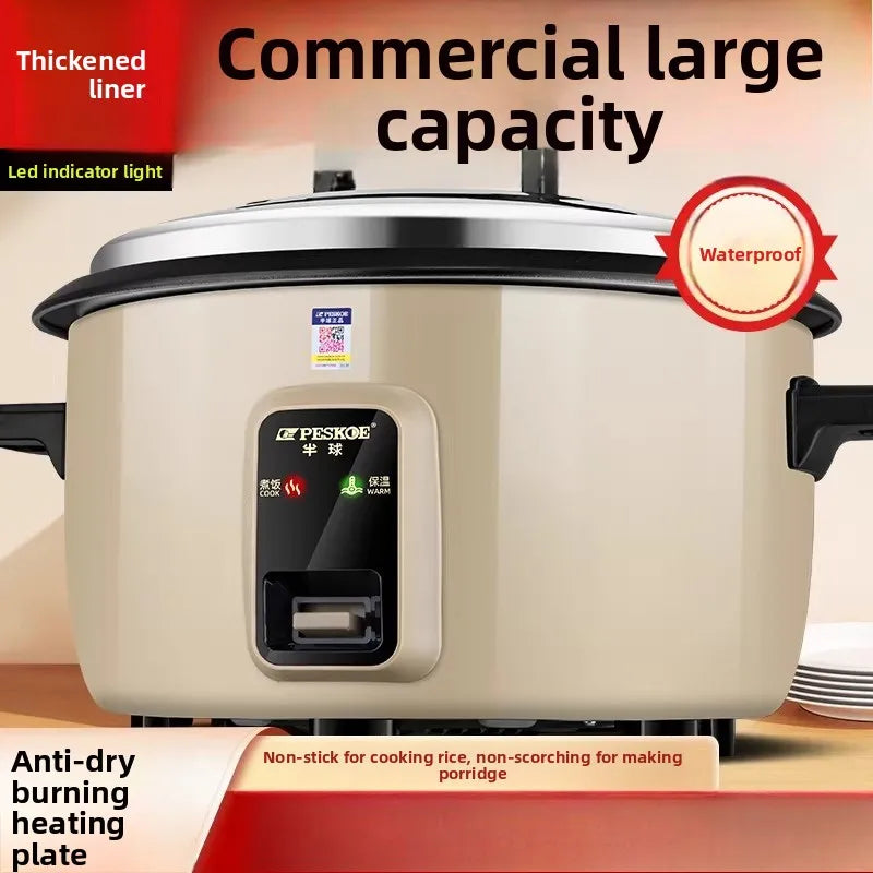 Large capacity 13L old-style rice cooker for 10-15-20 people, suitable for canteens, restaurants, and commercial use.